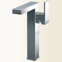 NEW SPACE Miscelatore monocomando per lavabo con leva laterare, prolunga 200 mm finitura cromo