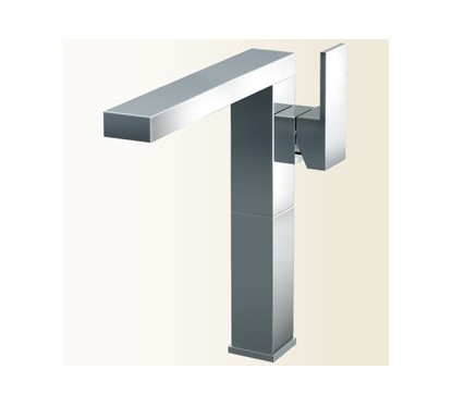 NEW SPACE Miscelatore monocomando per lavabo con leva laterare, prolunga 200 mm e bocca lunga finitura cromo