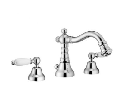 QUEEN Batteria bidet con scarico automatico finitura bronzato