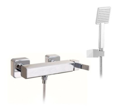 PRETTY Monocomando doccia esterno con kit doccia finitura cromo spazzolato