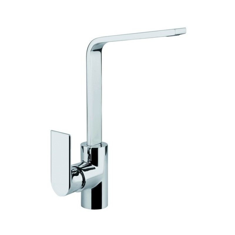 MIG10 miscelatore monocomando con canna rettangolare a L finitura nanostone N3 argan