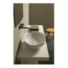 STONE lavabo d'appoggio finitura bianco lucido