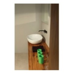 STONE lavabo d'appoggio finitura bianco lucido