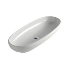 EL 1.2 lavabo cm 87 ciotola ovale da appoggio finitura bianco