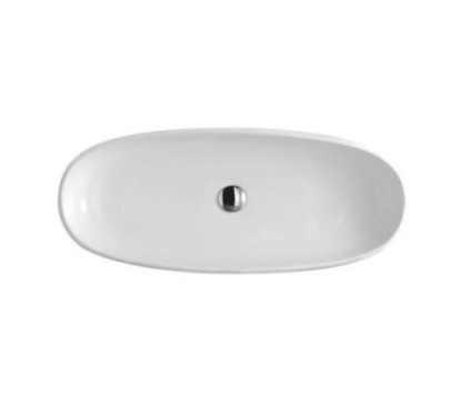 EL 1.2 lavabo cm 87 ciotola ovale da appoggio finitura bianco