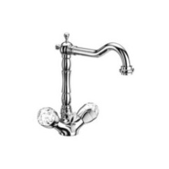 MY BIJOUX monoforo per lavabo con canna alta finitura cromo