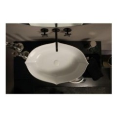 OYSTER lavabo d'appoggio finitura bianco lucido