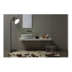 OYSTER lavabo d'appoggio finitura bianco lucido