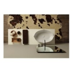 OYSTER lavabo d'appoggio finitura bianco lucido