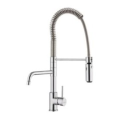 KITCHEN PROGRAM Monocomando lavello con molla, doccia e canna finitura cromo