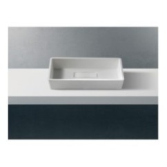 SOLID SURFACE - CORIAN Lavabo da appoggio cm 62,4 finitura bianco