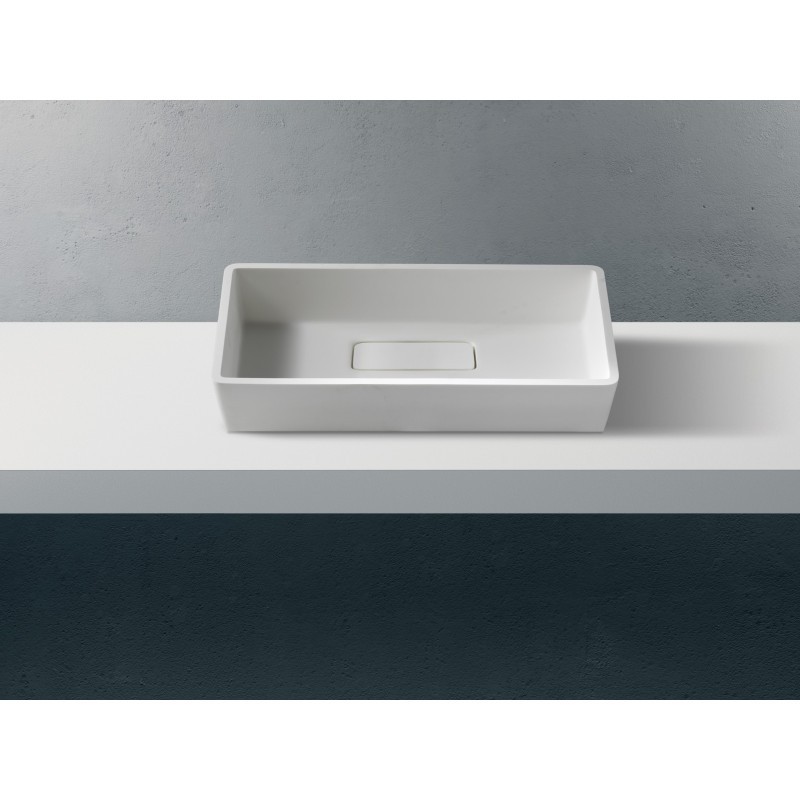 SOLID SURFACE - CORIAN Lavabo da appoggio cm 62,4 finitura bianco
