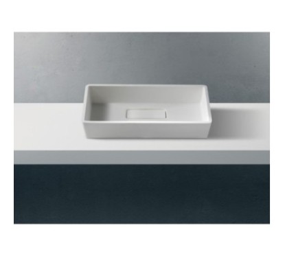SOLID SURFACE - CORIAN Lavabo da appoggio cm 62,4 finitura bianco
