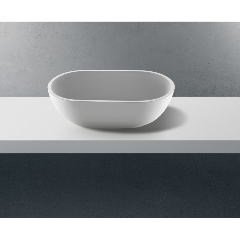 SOLID SURFACE - CORIAN Lavabo da appoggio cm 65 finitura bianco