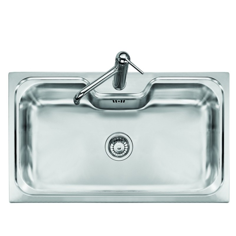 VINTAGE - INCASSO STANDARD E BORDO 8 mm lavello in acciaio inox monovasca finitura satinato