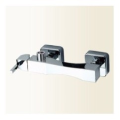 CHARLOTTE miscelatore monocomando doccia esterno finitura nickel spazzolato