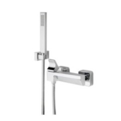 TOSCA Monocomando doccia esterno con flessibile e doccetta finitura cromo