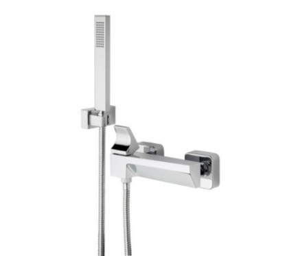 TOSCA Monocomando doccia esterno con flessibile e doccetta finitura cromo