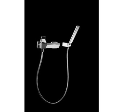 TOSCA Monocomando doccia esterno con flessibile e doccetta finitura cromo
