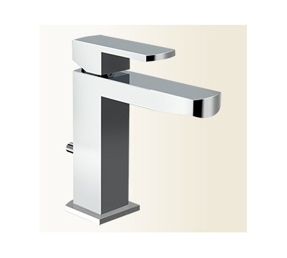 SOPHIE miscelatore monocomando lavabo con scarico automatico finitura nickel spazzolato