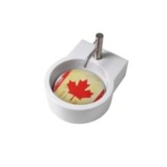 TURN lavabo d'appoggio finitura bianco lucido + piastra Canada