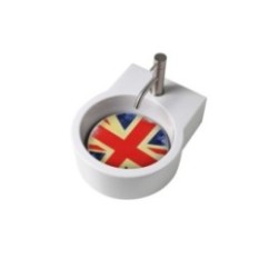 TURN lavabo d'appoggio finitura bianco lucido + piastra Regno Unito