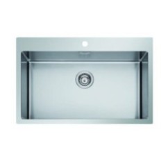 SR7500 750×510 mm – Lavello a una vasca per installazione slim/filo-top.