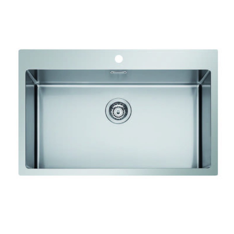 SR7500  750×510 mm – Lavello a una vasca per installazione slim/filo-top.