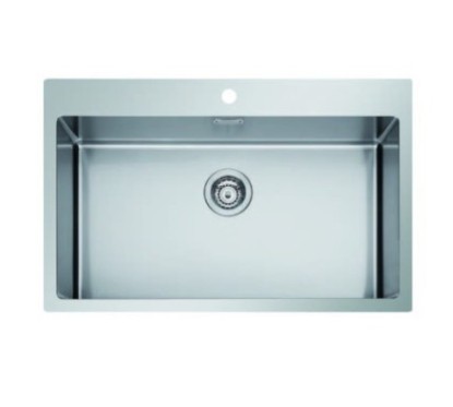SR7500 750×510 mm – Lavello a una vasca per installazione slim/filo-top.
