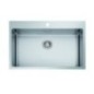 SR7500  750×510 mm – Lavello a una vasca per installazione slim/filo-top.
