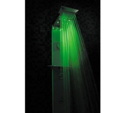 PRISMA CROMOTERAPIA pannello doccia monocomando 140 con cromoterapia finitura satinato