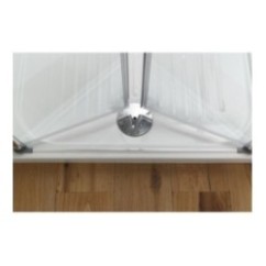 SALOON DOOR Porta 2 ante battente finitura cromo 90 cm trasparente (misura 85/90 h.195)