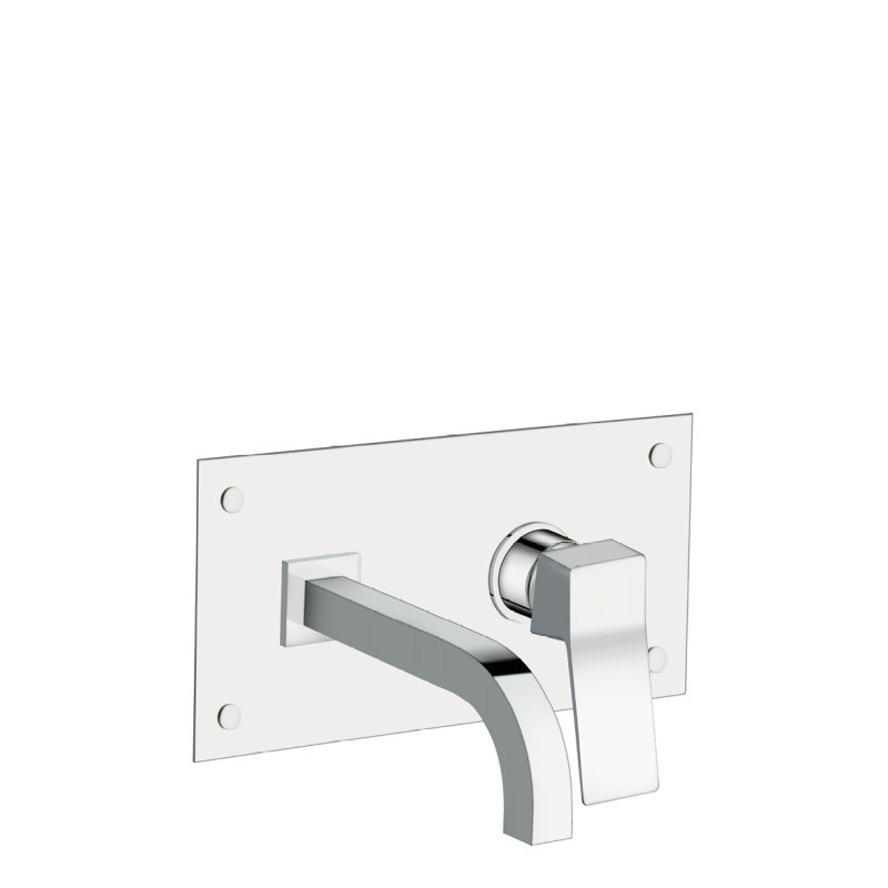 RUBINO monocomando lavabo da incasso con scarico click clack finitura cromo