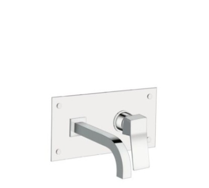 RUBINO monocomando lavabo da incasso con scarico click clack finitura cromo