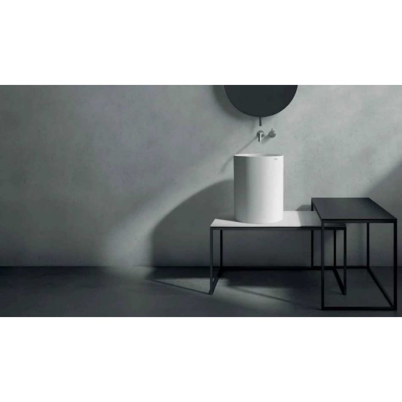 CORE 46 Lavabo da appoggio cm Ø37 finitura bianco