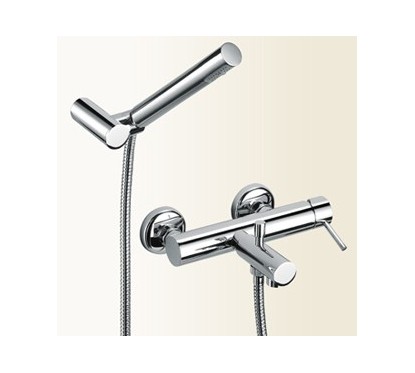 SIMPLY Miscelatore monocomando per vasca finitura nickel spazzolato