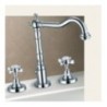 LIVINGSTONE batteria lavabo con canna alta finitura vecchio bronzo