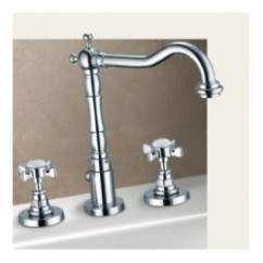 LIVINGSTONE batteria lavabo con canna alta finitura vecchio rame