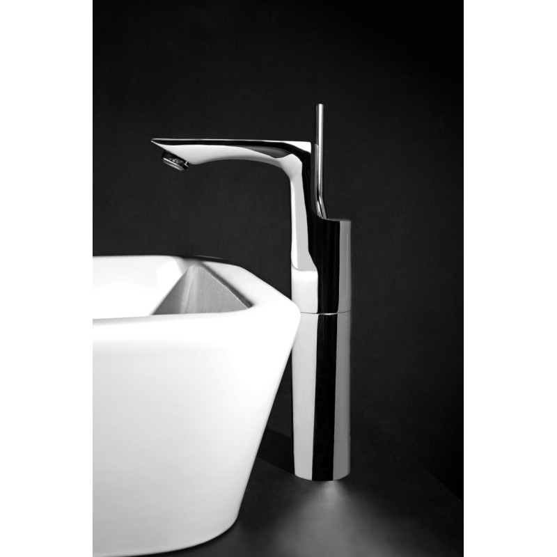 CHET Monocomando lavabo alto finitura cromo