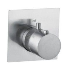 DMB Miscelatore doccia incasso termostatico inox 316L con regolatore di flusso finitura satinato