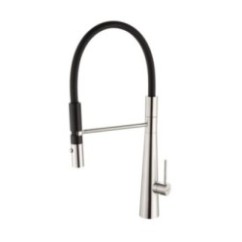 KITCHEN PROGRAM Monocomando lavello con flessibile in gomma e doccetta due getti finitura dark copper