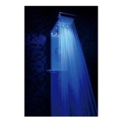 PRISMA CROMOTERAPIA pannello doccia monocomando 140 con cromoterapia finitura nero