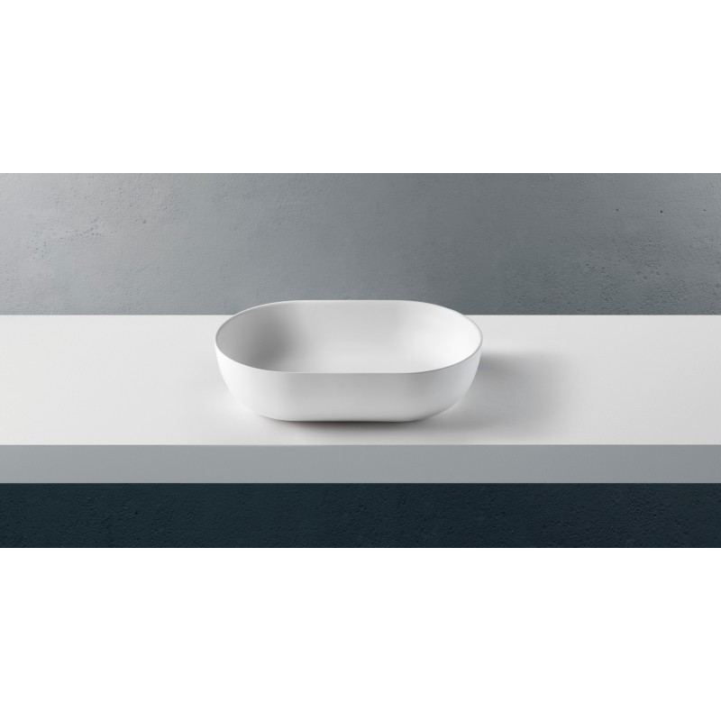 SOLID SURFACE - CORIAN Lavabo da appoggio cm 60 finitura bianco