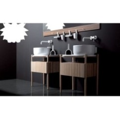 UKIYO-E Lavabo da appoggio tondo 42 + piano in ceramica