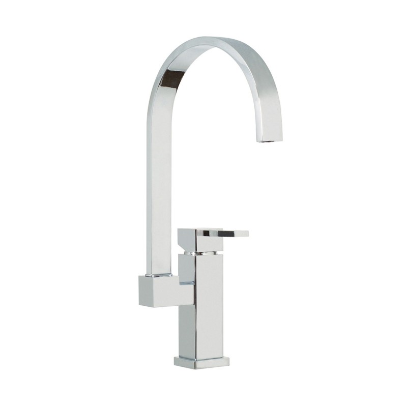 PRETTY Monocomando lavello canna ponte girevole finitura cromo spazzolato