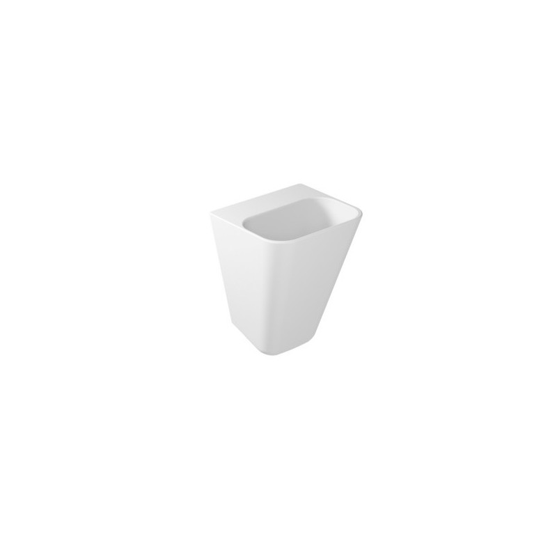 MEG11 lavabo sospeso cm 45x40 senza foro rubinetto finitura bianco mat