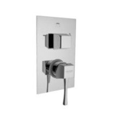 EOS Monocomando doccia incasso con deviatore tre uscite finitura cromo spazzolato