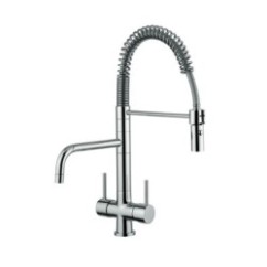 IDEALAQUA miscelatore lavello da cucina con mollettone a 3 vie