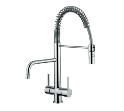 IDEALAQUA miscelatore lavello da cucina con mollettone a 3 vie