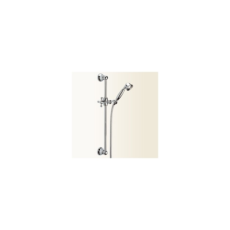 WELLNESS Saliscendi retro' senza portasapone con doccia ottone finitura cromo